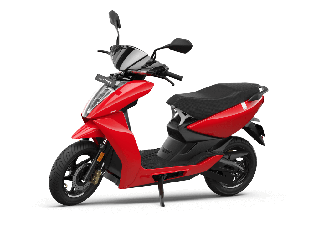 ather electric scooter true red colour